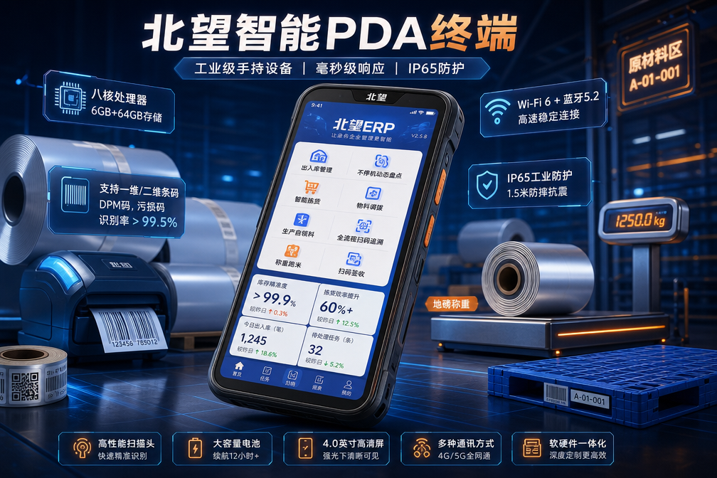 北望智能PDA终端工业扫码作业
