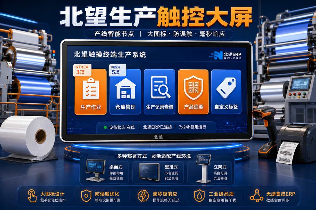 北望生产触控大屏产线作业